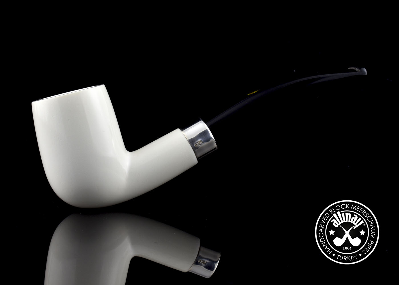 altinay-spigot-billiard-meerschaumpfeife-silber-army-mundst-ck image 2