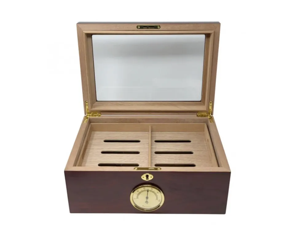 boswell-s-berkeley-humidor-glasdeckel-100-zigarren-kirsche image 1