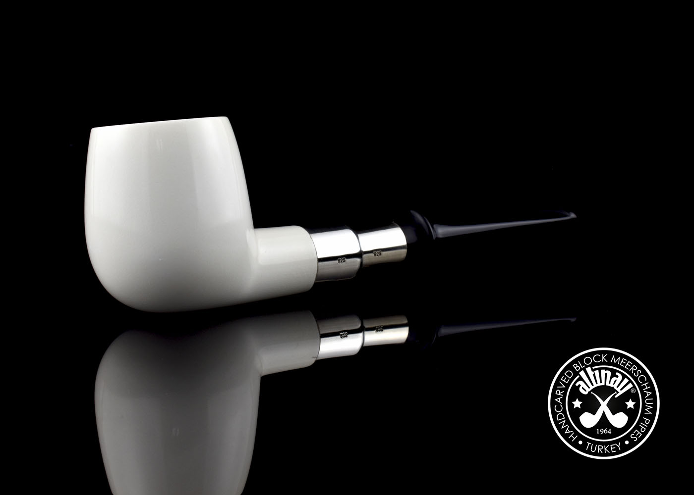 altinay-spigot-apple-meerschaumpfeife-silberring image 2