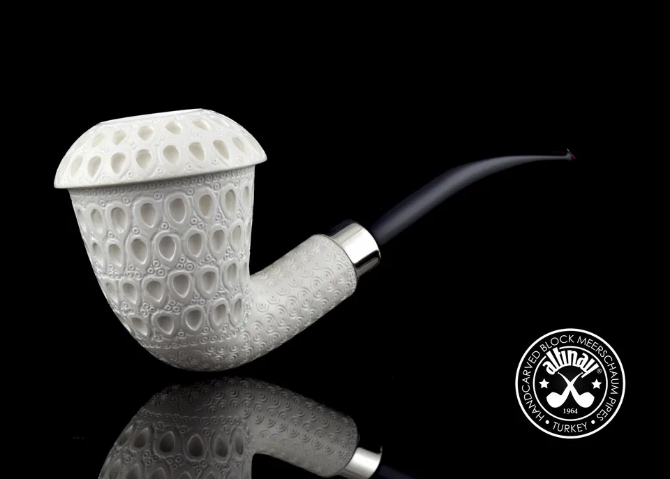 altinay-calabash-meerschaumpfeife-mit-silberband-natur image 1