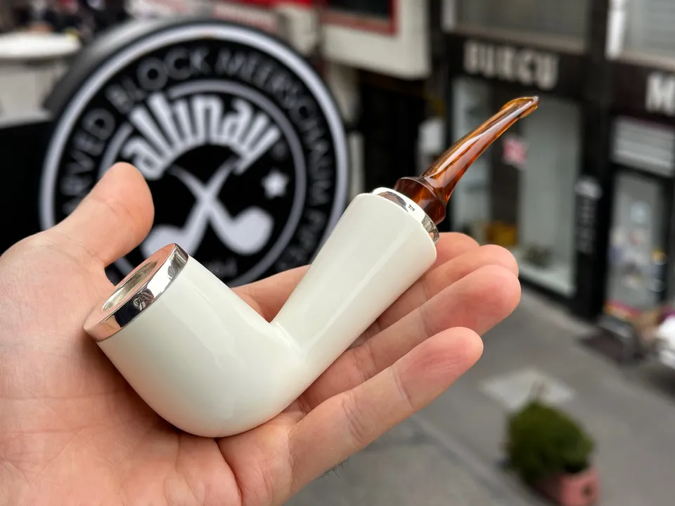 altinay-reverse-calabash-army-meerschaumpfeife-silber image 1