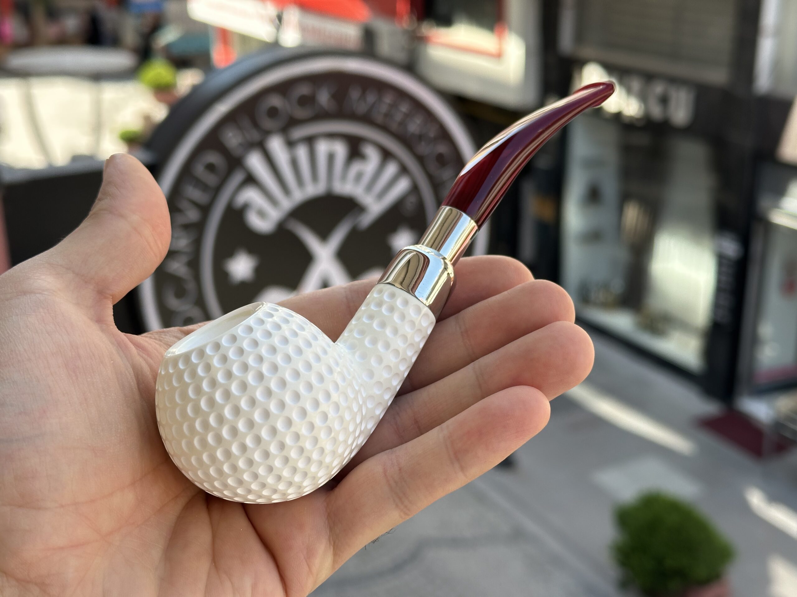 altinay-spigot-golf-ball-meerschaumpfeife-rustiziert image 1