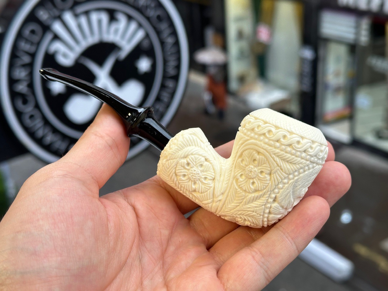 altinay-eagle-s-claw-eagle-motiv-pear-meerschaumpfeife-natur-handgeschnitzt image 4