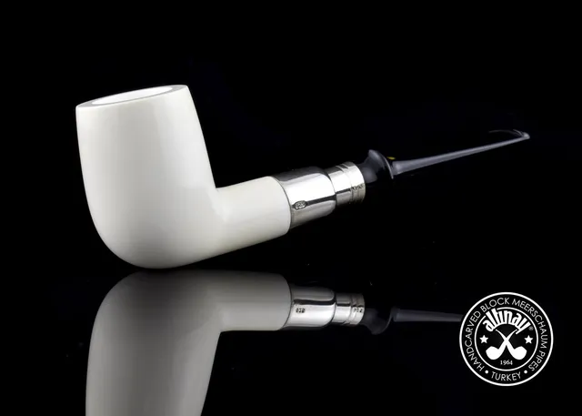 altinay-spigot-billiard-meerschaumpfeife-silber-3 image 1