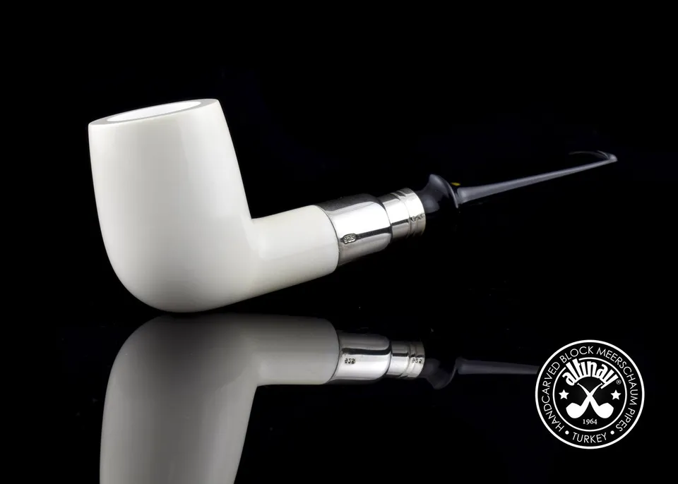 altinay-spigot-billiard-meerschaumpfeife-silber-3 image 1