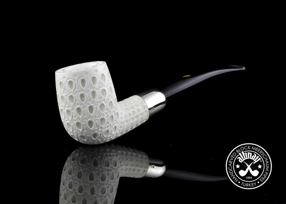 altinay-spigot-army-bent-billiard-meerschaumpfeife-silber-2 image 1