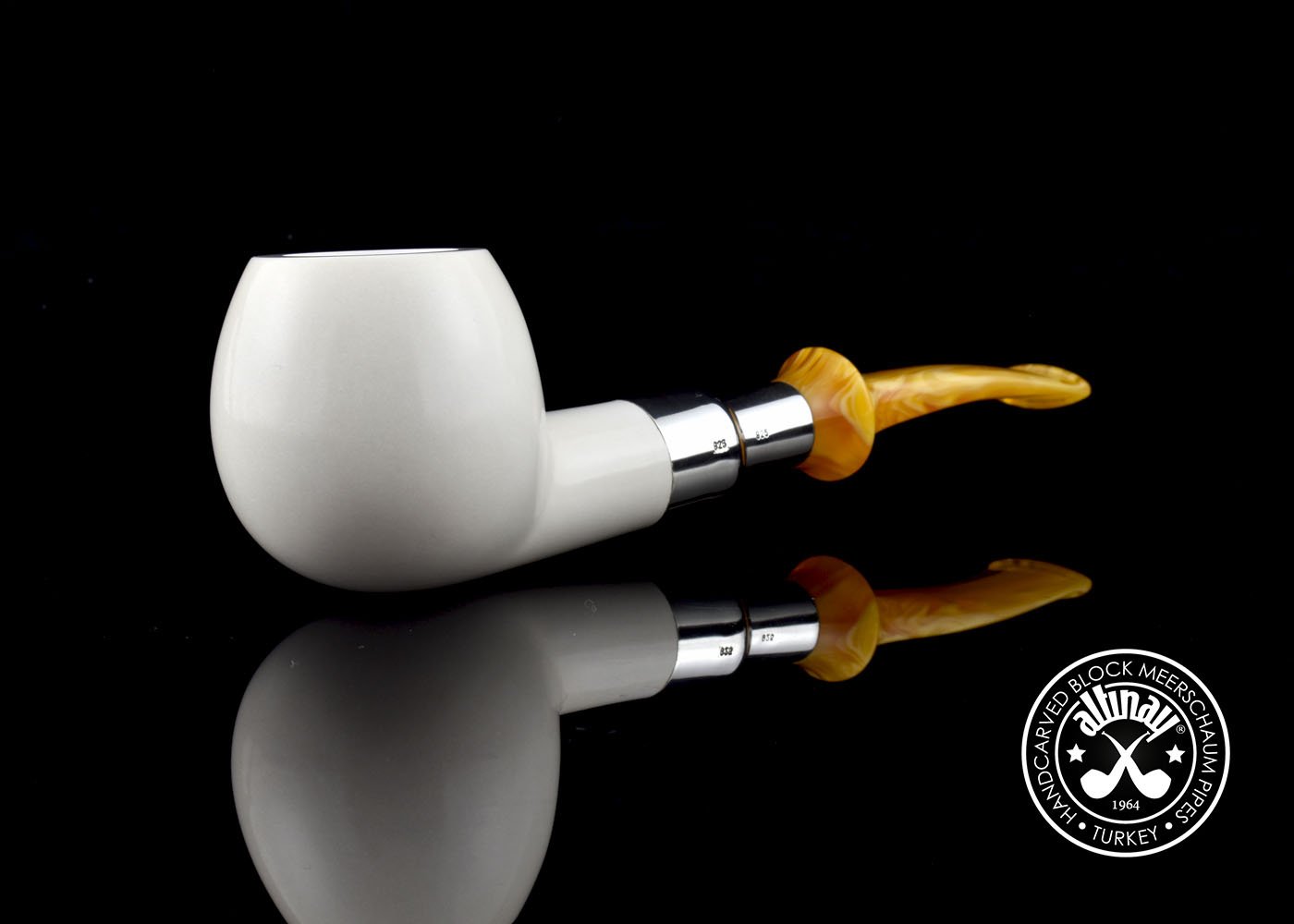 altinay-spigot-army-apple-meerschaumpfeife-silber-2 image 1