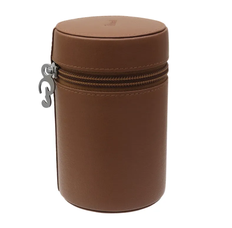peterson-grafton-large-brown-tabakdose-pfeifentabak-leder image 1