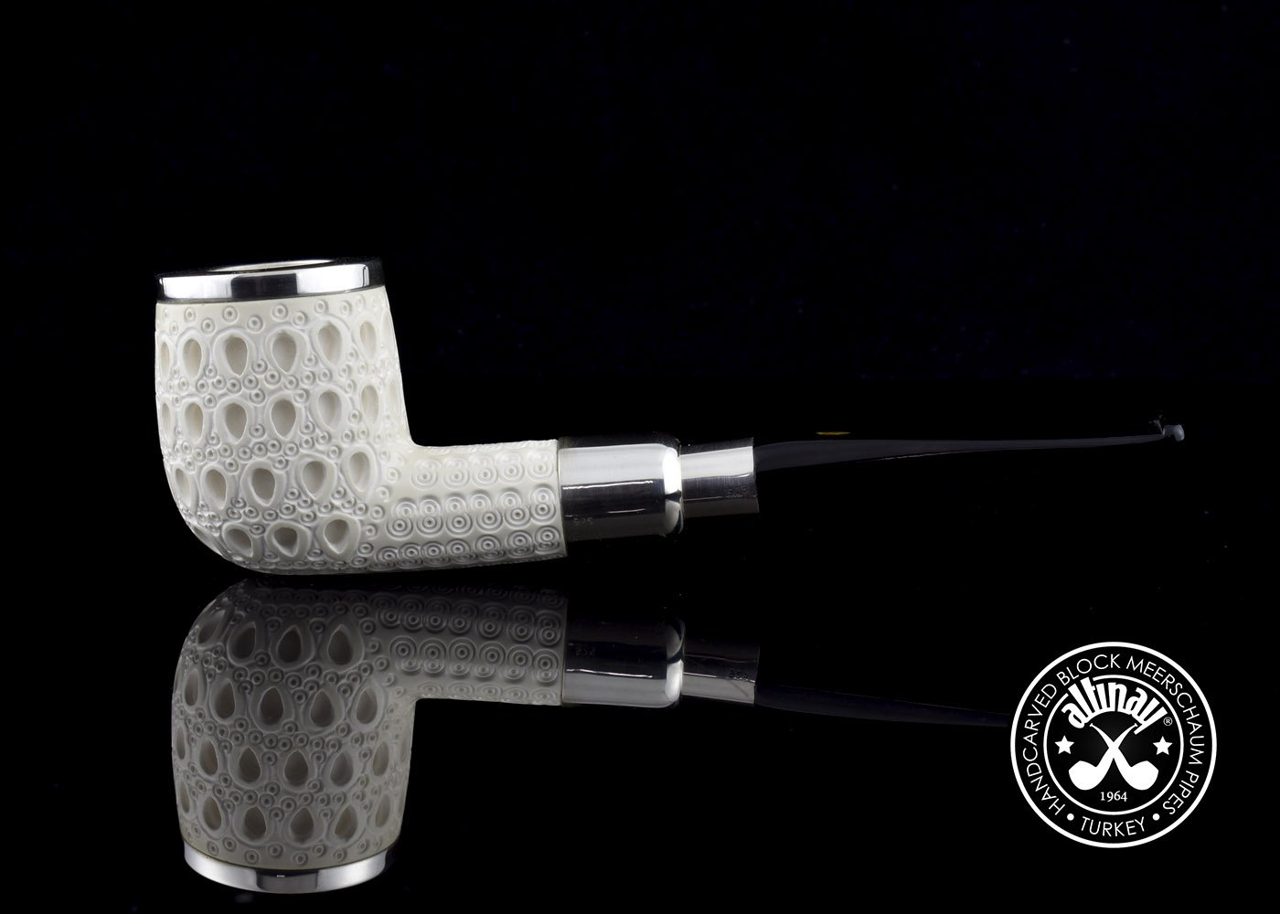 altinay-spigot-billiard-meerschaumpfeife-top-silber image 3