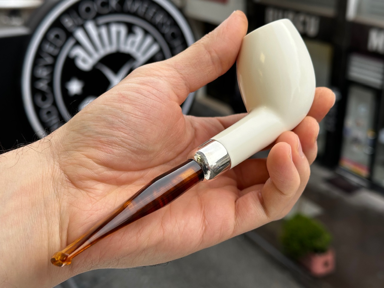 altinay-army-cutty-meerschaumpfeife-silberring-natur image 2