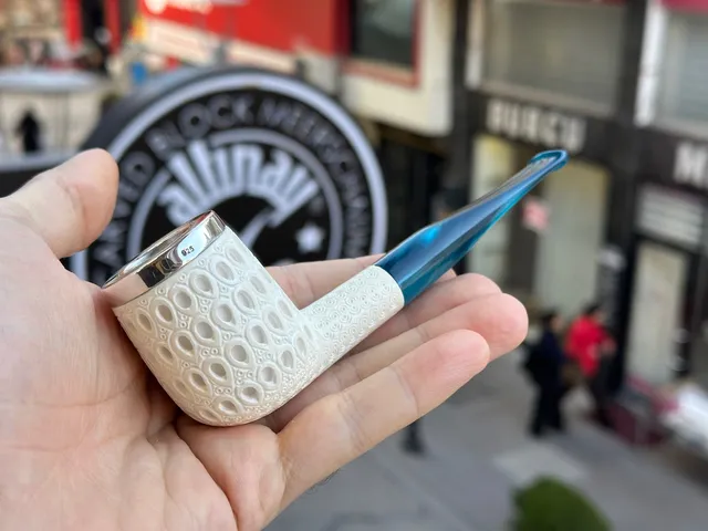 altinay-classic-billiard-meerschaumpfeife-top-silber image 1