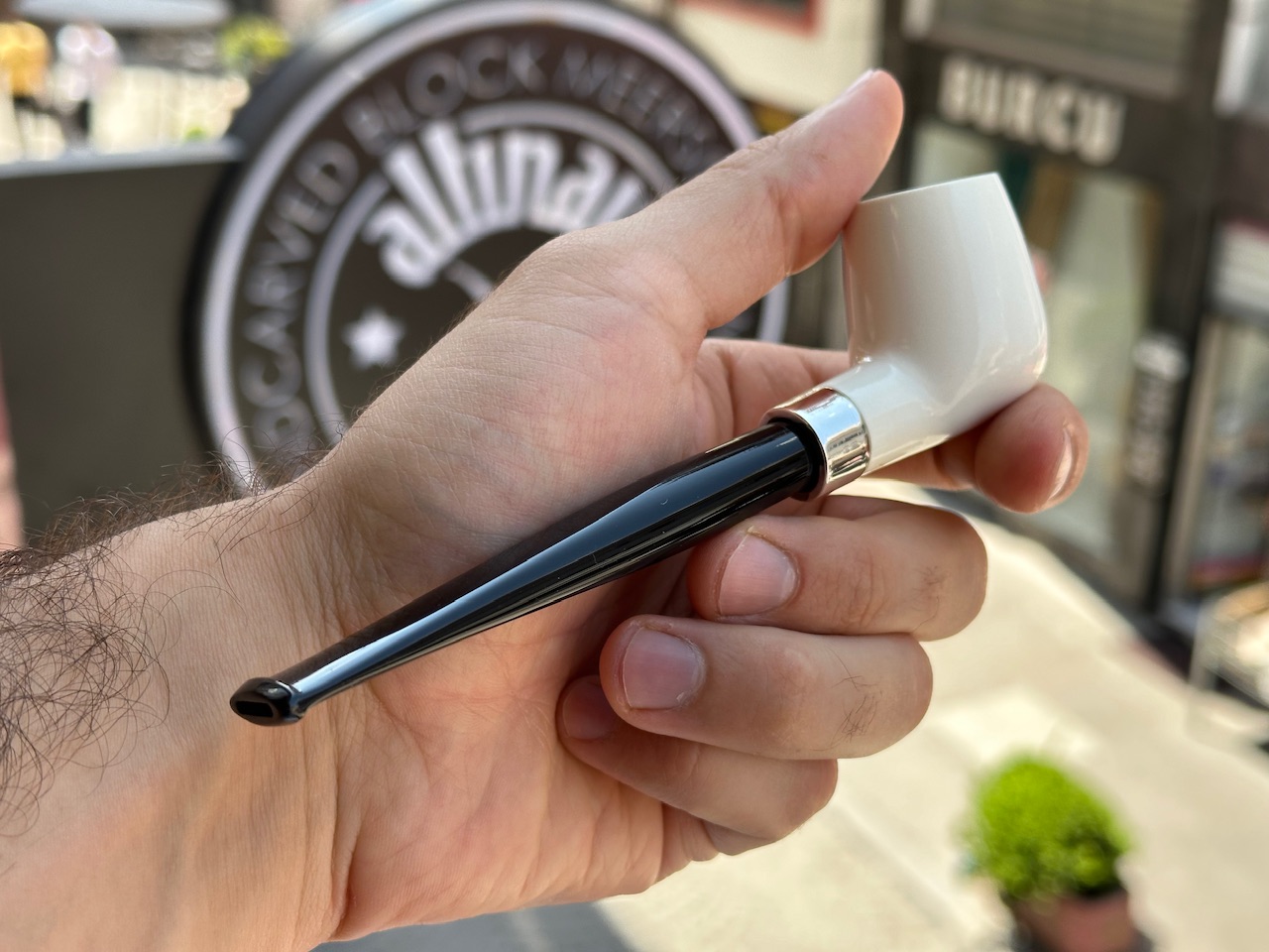 altinay-spigot-billiard-meerschaumpfeife-army-silber image 2