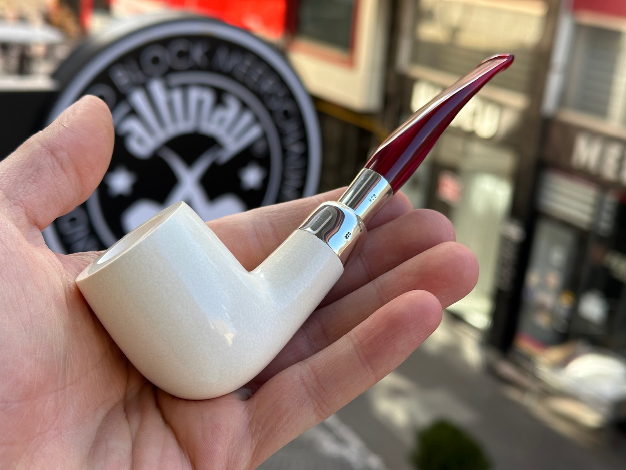 altinay-translucent-billiard-silber-spigot-meerschaumpfeife image 1
