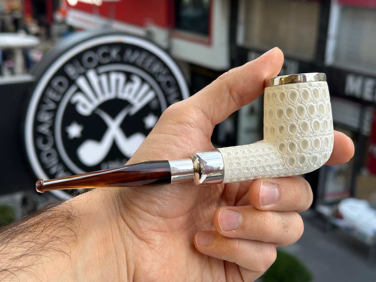 altinay-spigot-billiard-meerschaumpfeife-silber-spigot-2 image 3