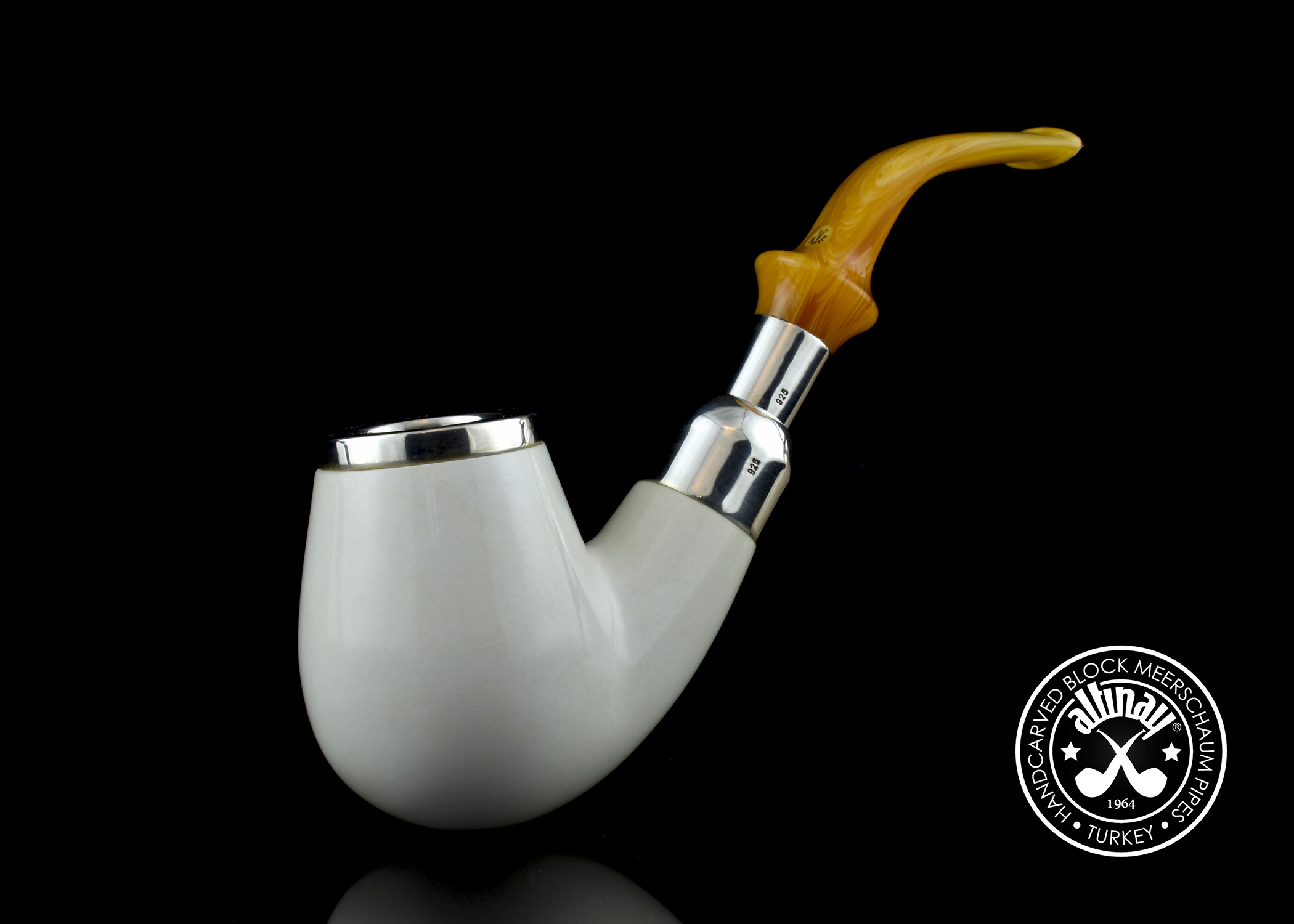 altinay-spigot-brandy-silber-meerschaumpfeife-bernstein image 6