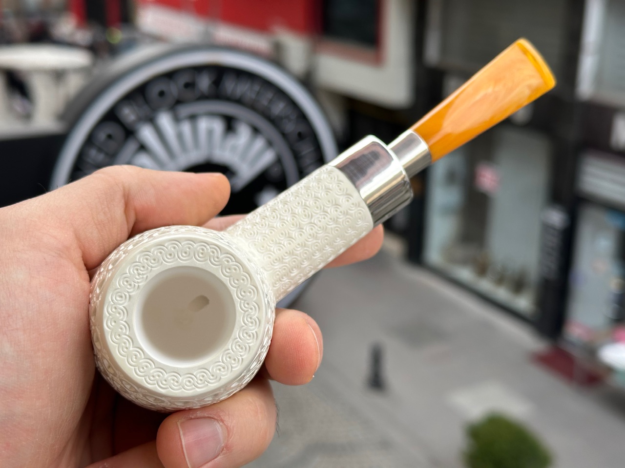 altinay-spigot-billiard-meerschaumpfeife-silber-tabakpfeife-glatt image 5