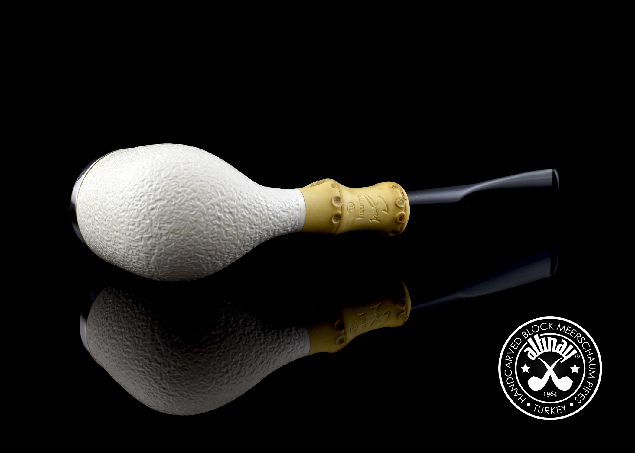 altinay-bamboo-top-silver-billiard-tabakpfeife-meerschaum image 5