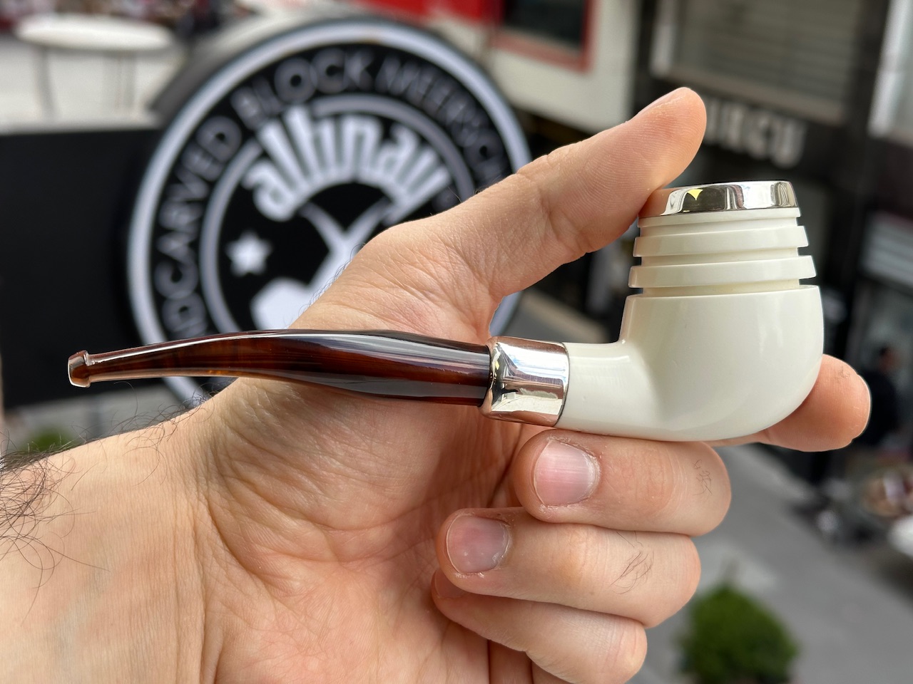 altinay-spigot-army-top-silver-brandy-meerschaumpfeife image 3