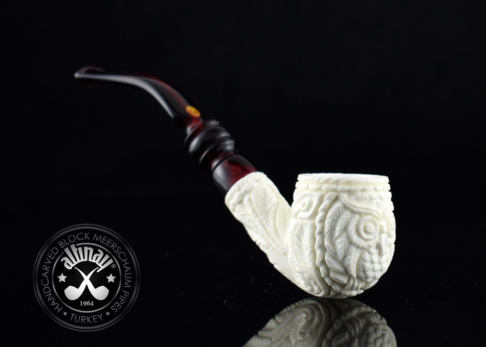 altinay-classic-owl-bent-meerschaumpfeife-eule image 1