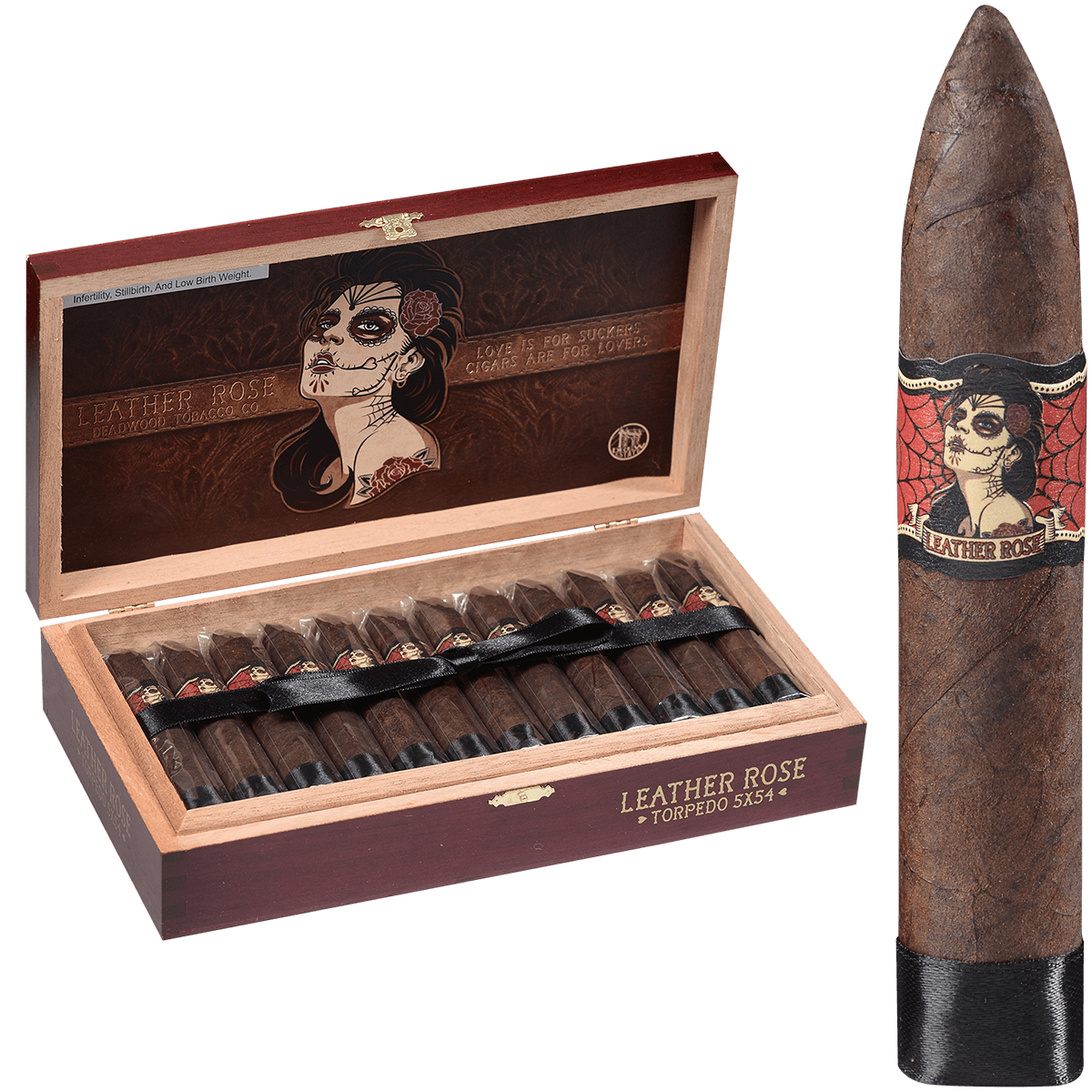 deadwood-leather-rose-torpedo-zigarre-maduro-mittelstark image 1