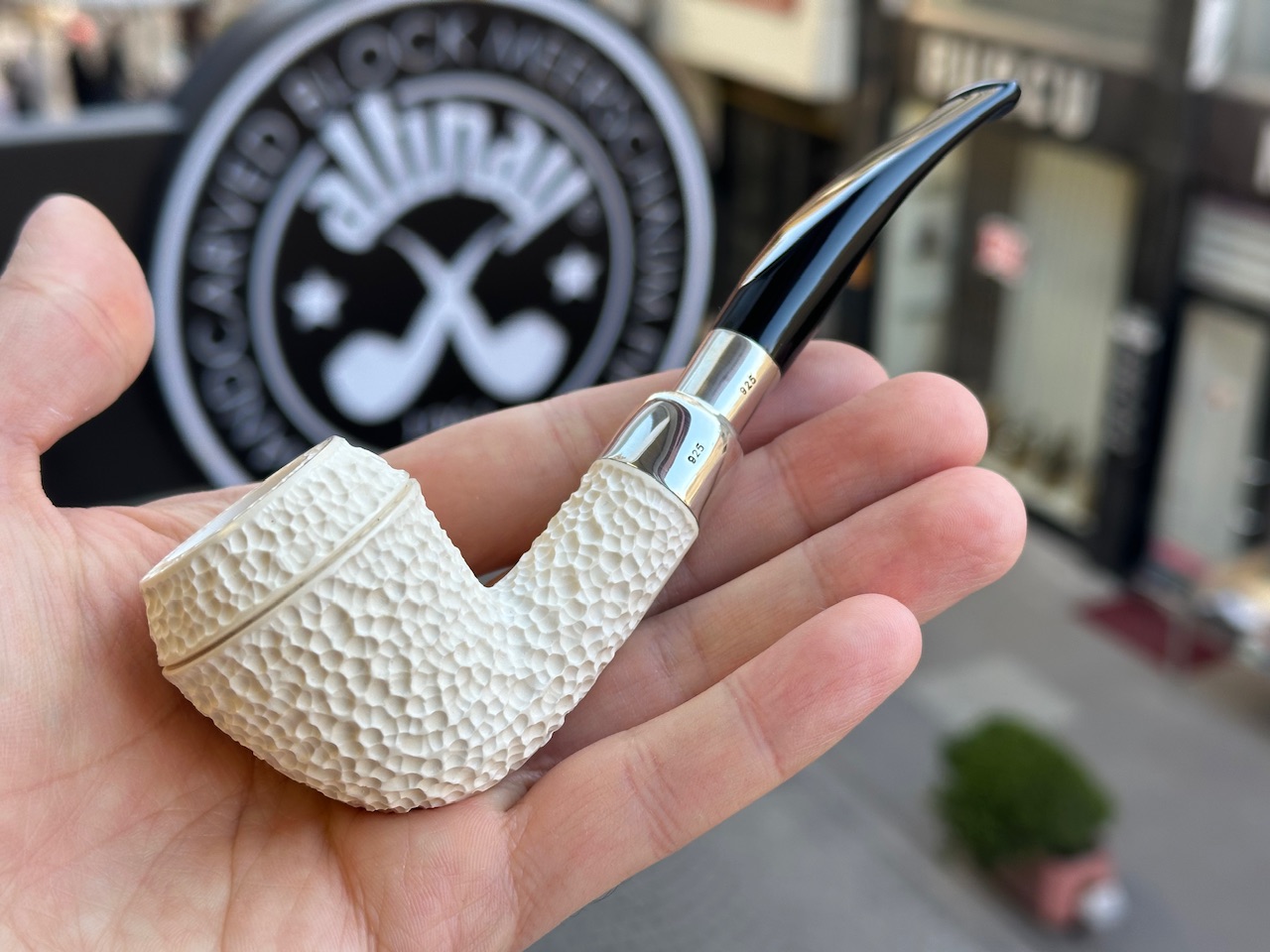 altinay-spigot-army-rhodesian-pfeife-silber-spigot-meerschaum image 1