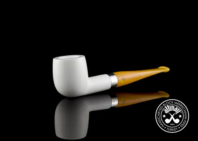 altinay-classic-billiard-meerschaumpfeife-mit-silberband image 1