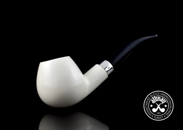altinay-classic-meerschaum-apple-tabakpfeife-glatt-natur image 1