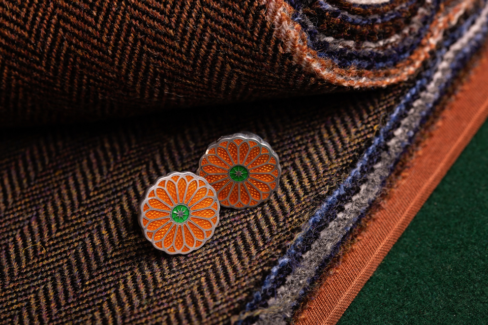 casdagli-peacock-manschettenkn-pfe-sterlingsilber-orange image 3