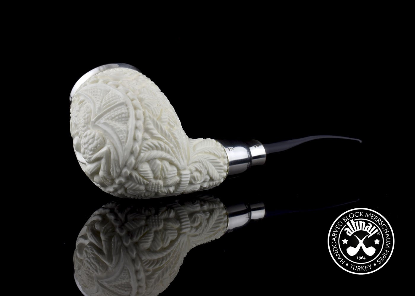 altinay-spigot-apple-meerschaumpfeife-drache-silber image 7