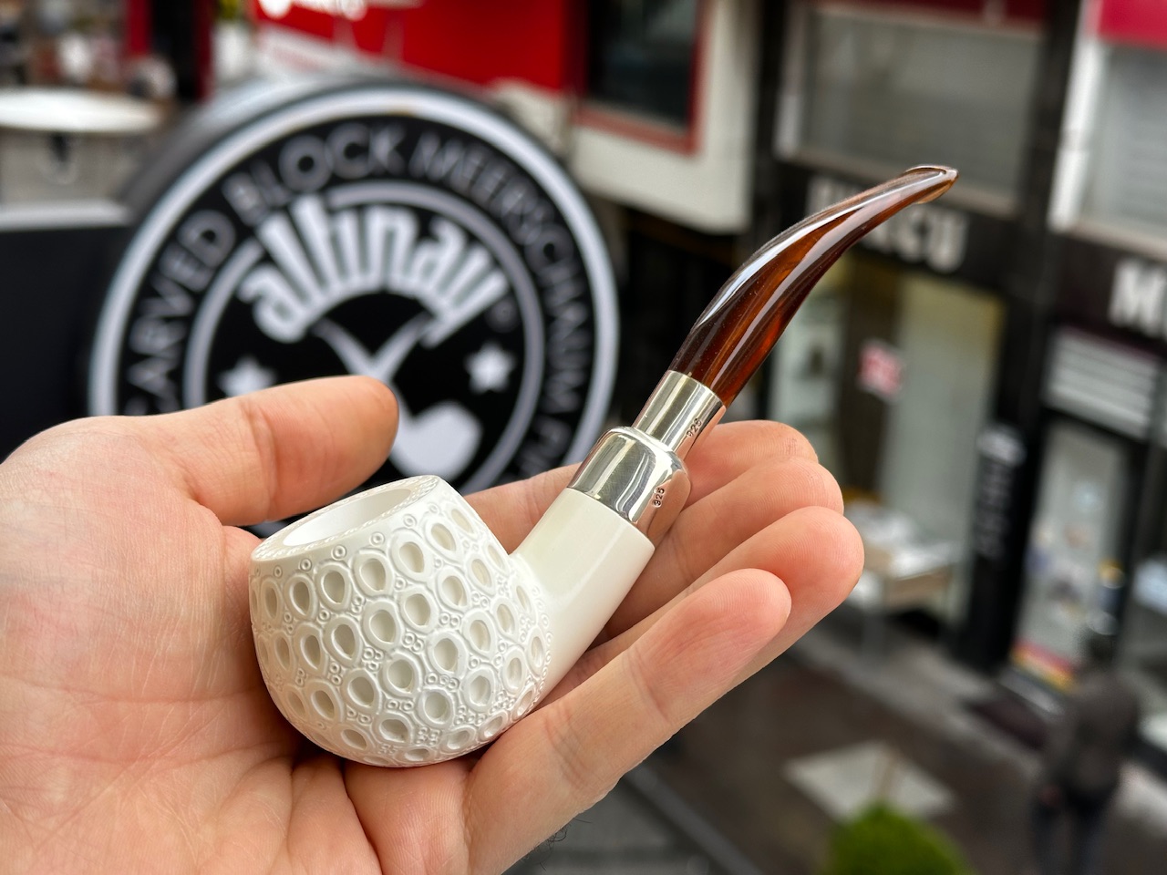 altinay-spigot-army-apple-silver-meerschaumpfeife image 1