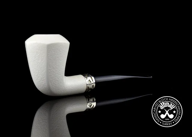 altinay-classic-panel-meerschaumpfeife-mit-silberband image 1