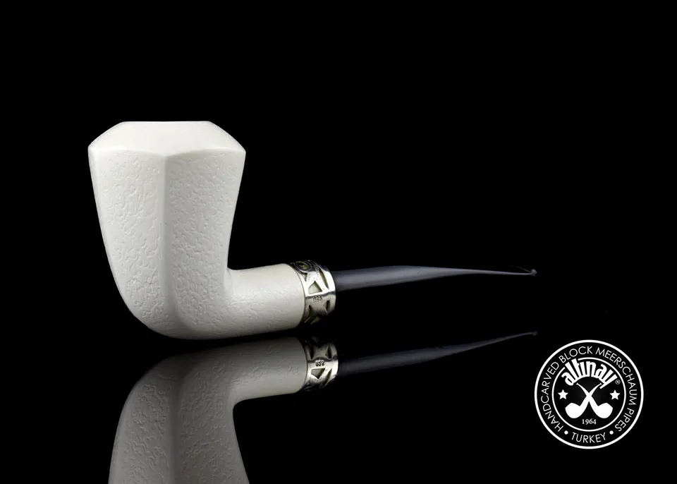 altinay-classic-panel-meerschaumpfeife-mit-silberband image 1