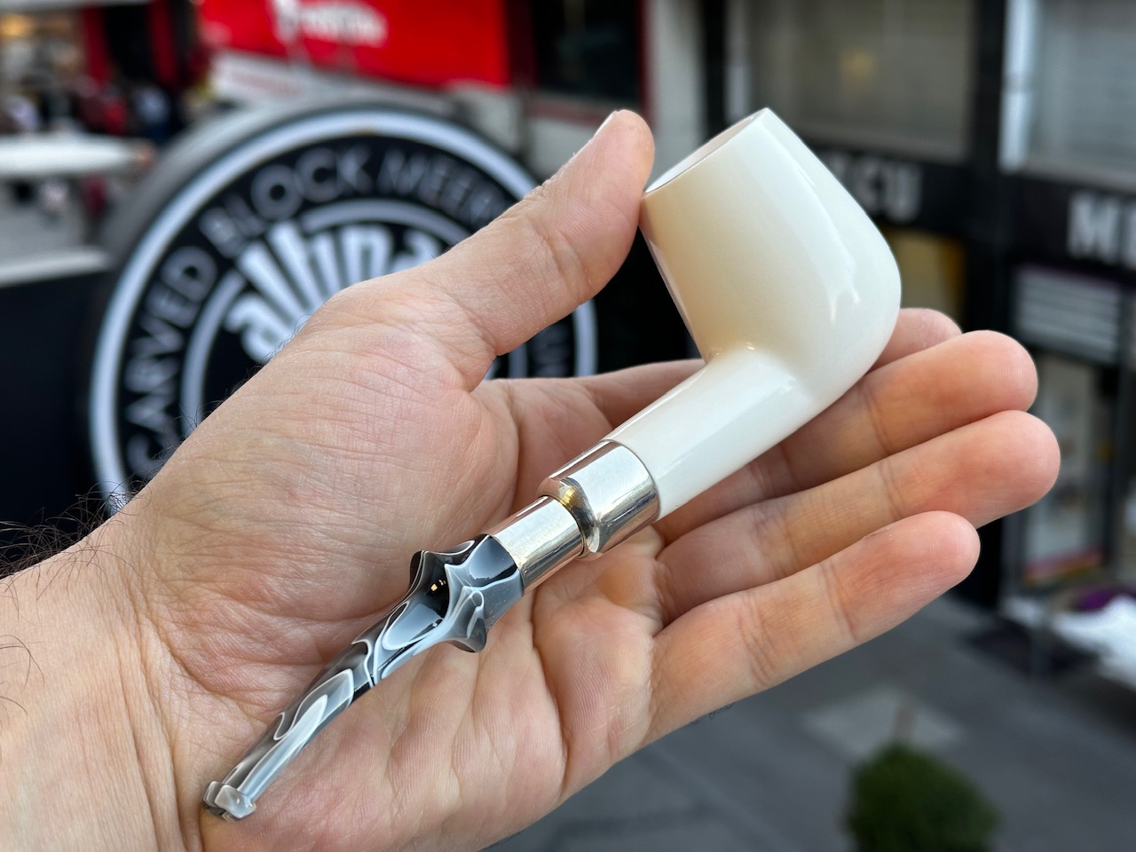 altinay-spigot-billiard-meerschaumpfeife-silber-5 image 2