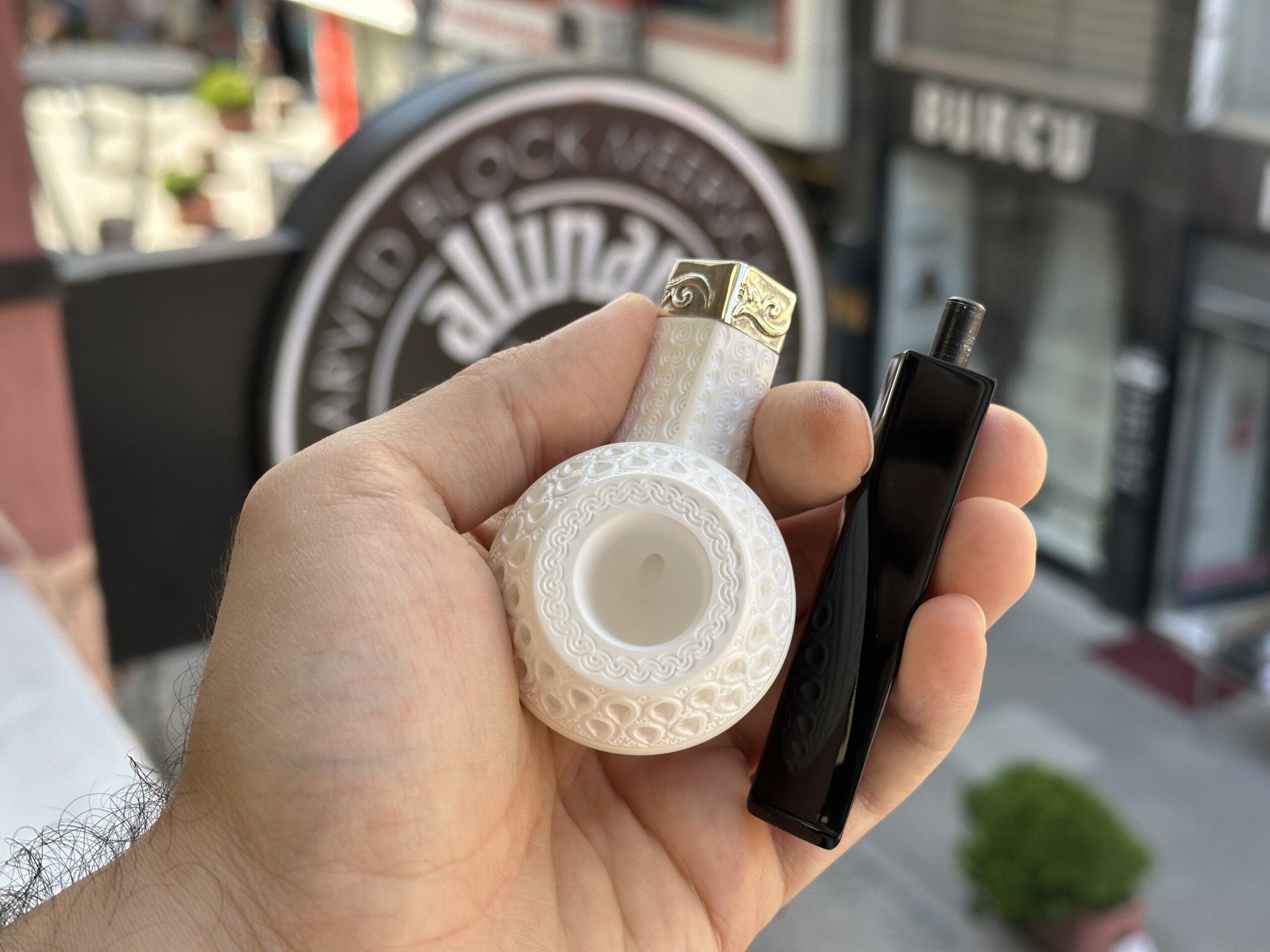 altinay-classic-bulldog-meerschaumpfeife-silberring image 7