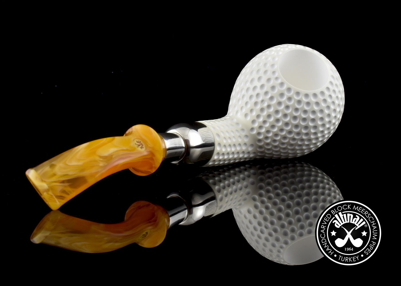 altinay-spigot-golf-silber-spigot-meerschaumpfeife-glatt image 4