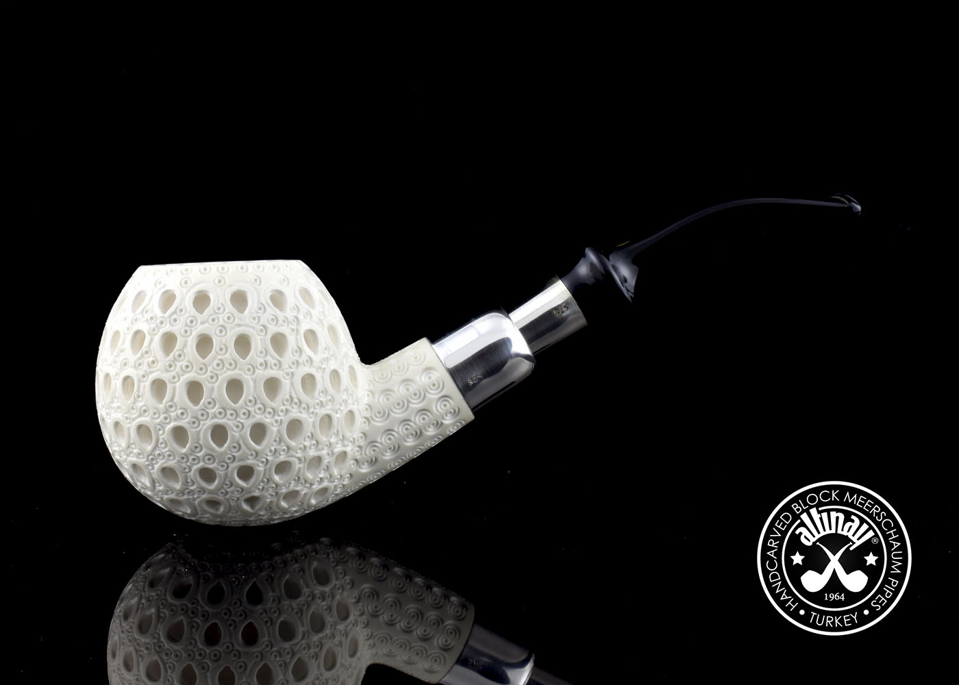 altinay-spigot-ball-meerschaumpfeife-silber-spigot-rund image 2