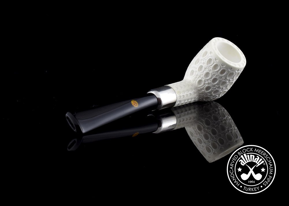 altinay-spigot-army-billard-meerschaumpfeife-silber-tabakpfeife image 1