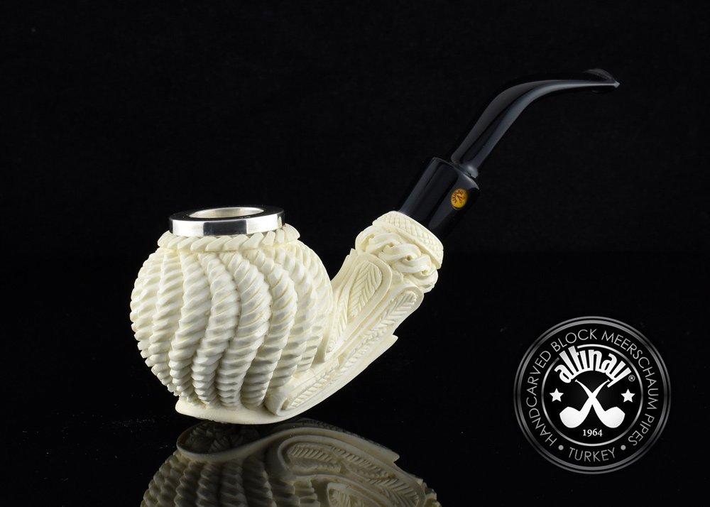 altinay-classic-wicker-meerschaumpfeife-silberdeckel-geflochten image 6