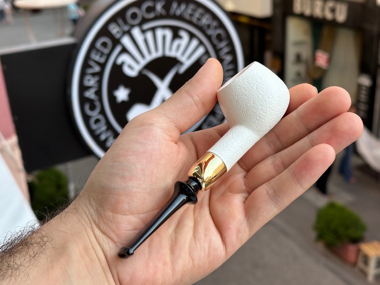 altinay-spigot-apple-brass-army-meerschaumpfeife image 3