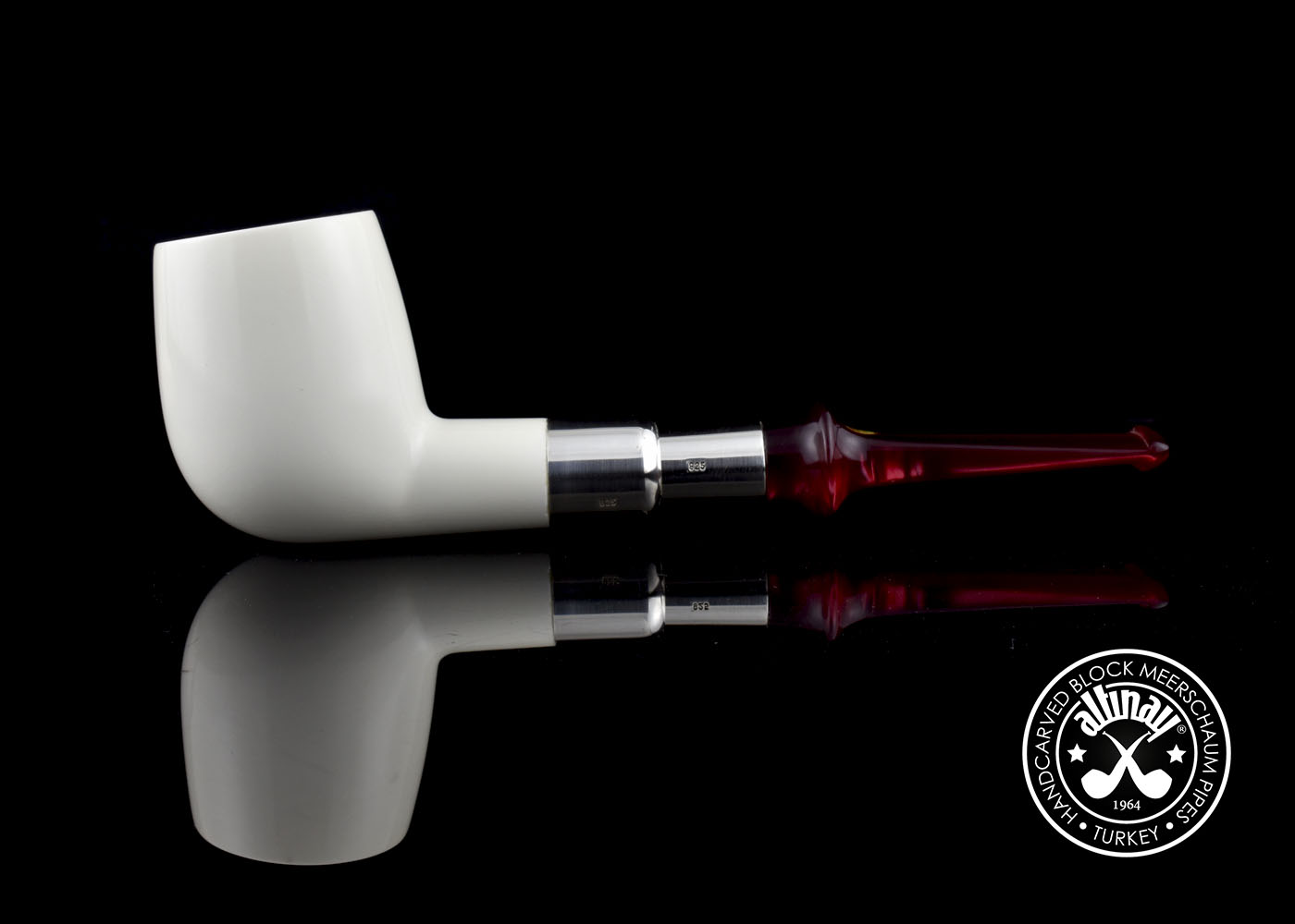 altinay-spigot-army-billiard-silver-spigot-pfeife-meerschaum image 3