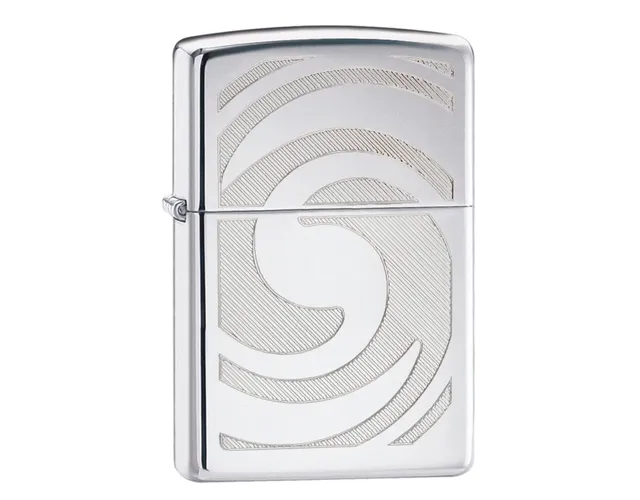 zippo-3d-abstract-taschenfeuerzeug-hochglanz-chrom-benzin image 1