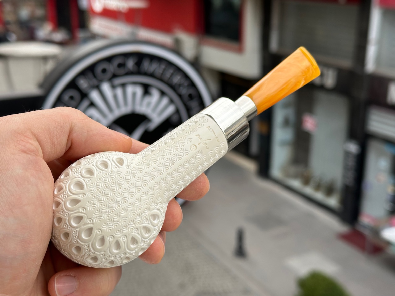 altinay-spigot-billiard-meerschaumpfeife-silber-tabakpfeife-glatt image 6