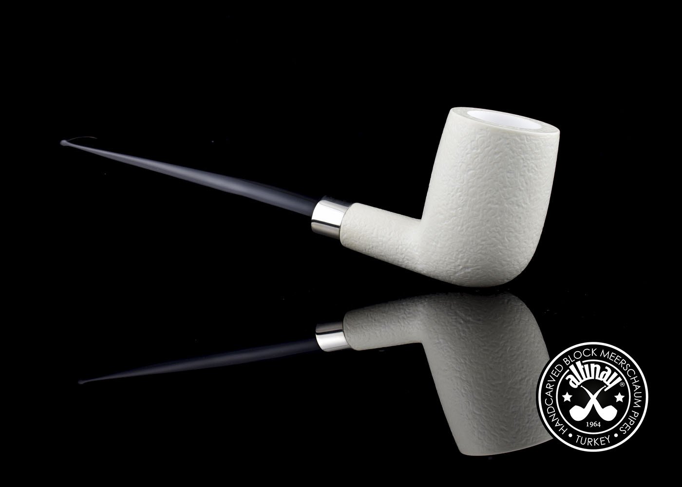 altinay-classic-bing-billiard-meerschaumpfeife-silberring-2 image 1