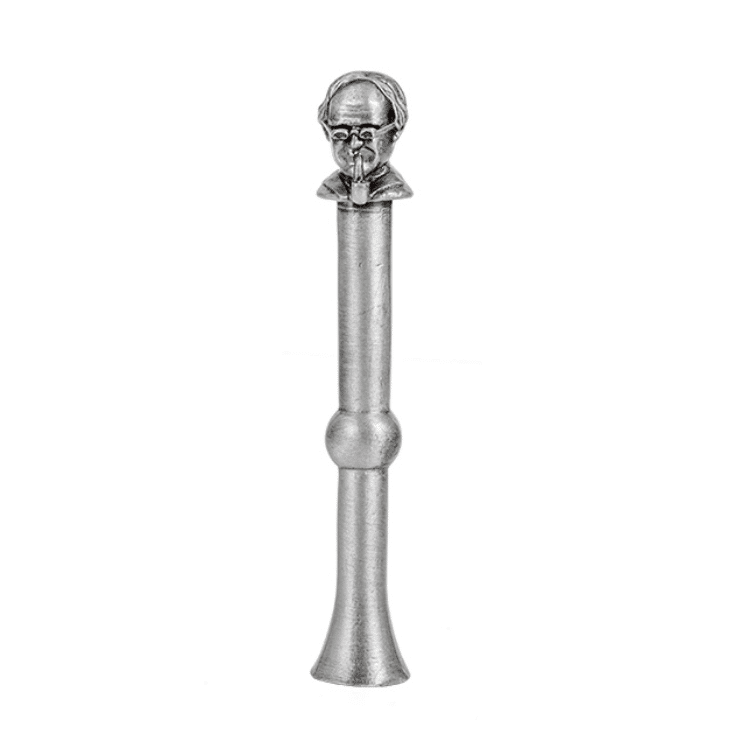 peterson-thinking-man-pfeifenstopfer-zinn-tamper-figur image 1