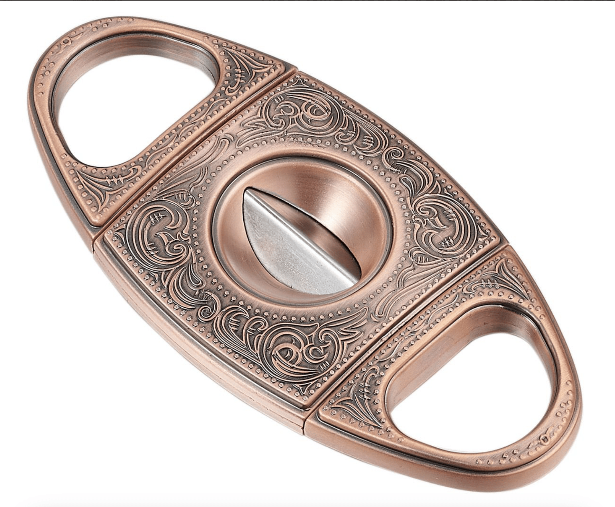 visol-wild-west-v-cut-zigarrenschneider-60er-kupfer-antik image 1