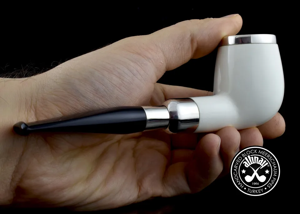 altinay-translucent-top-silver-billiard-spigot-meerschaumpfeife image 1