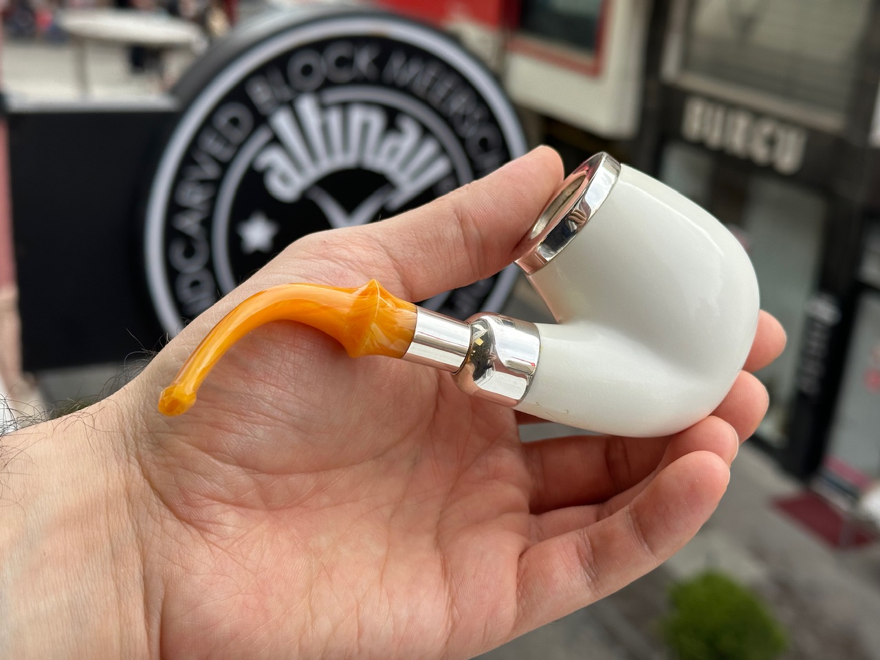 altinay-spigot-oom-paul-tabakpfeife-silber-meerschaum image 2