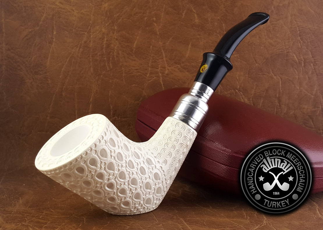 altinay-dublin-silver-spigot-meerschaumpfeife-mit-silberring image 1