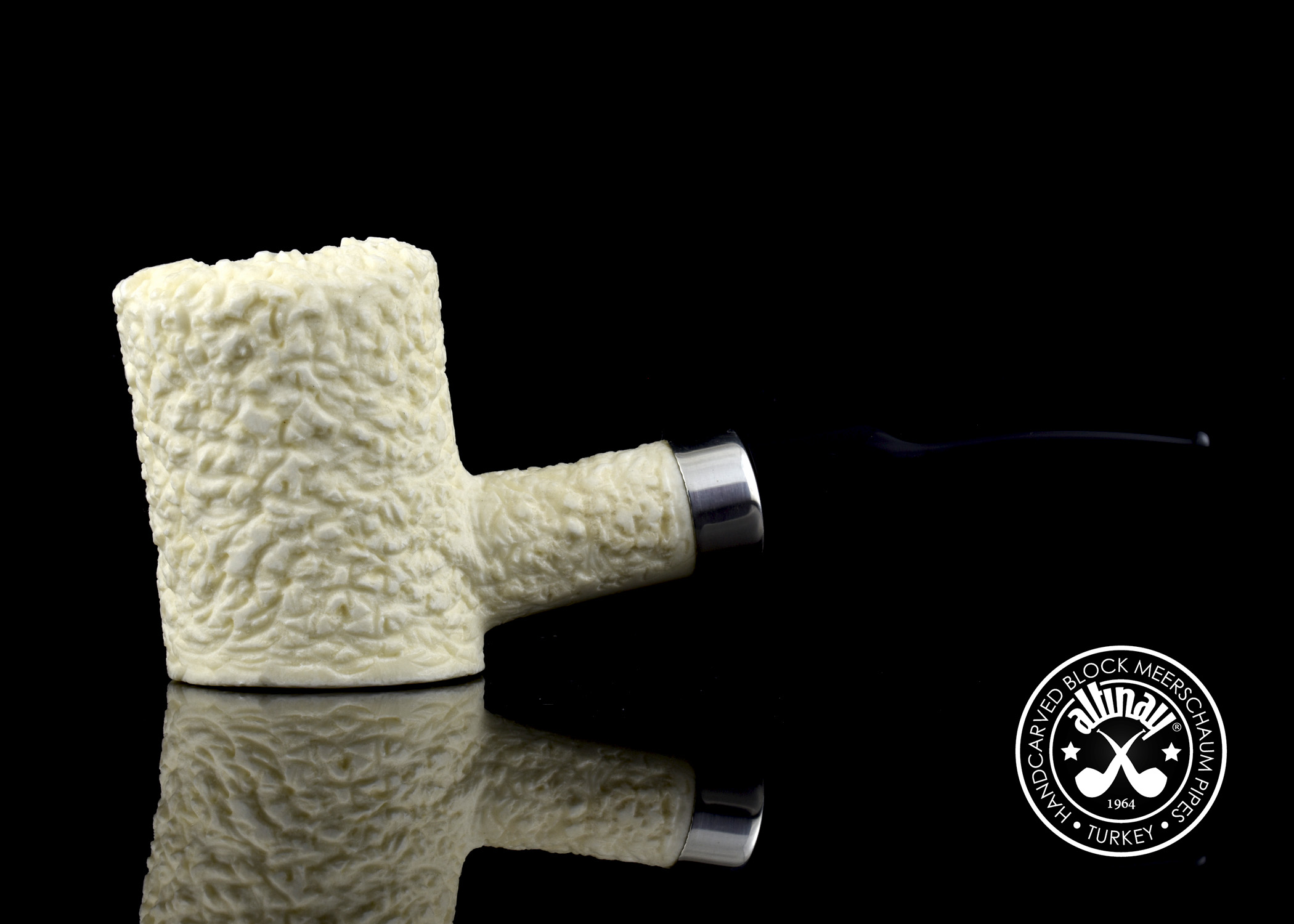 altinay-classic-poker-45524-meerschaumpfeife-rustiziert-silber image 3
