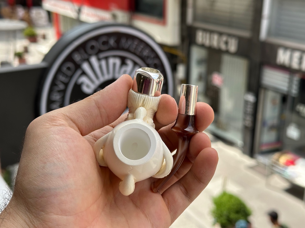altinay-translucent-claw-silber-spigot-meerschaumpfeife image 6